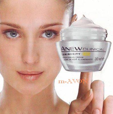 Ночной омолаживающий осветляющий крем Avon ANEW Clinical 61596